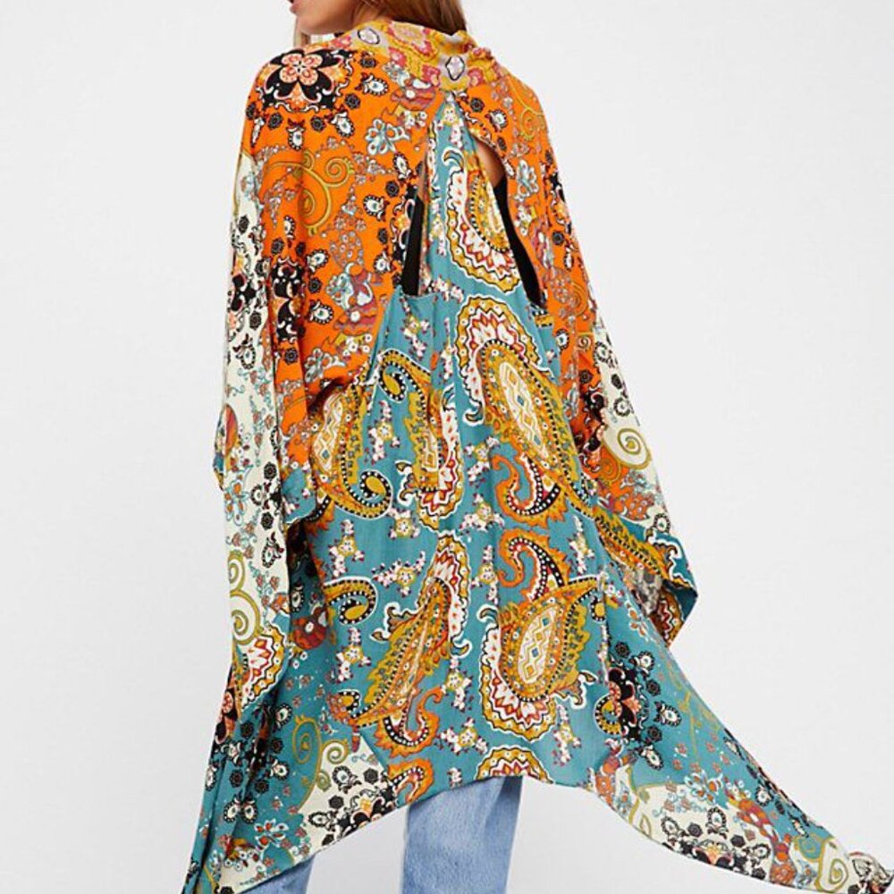 Free People Little Wing Mix Kimono - Picture 2 of 2